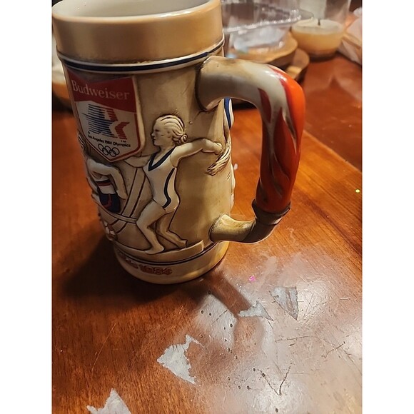 Vintage 1984 Olympic Games Los Angels Budweiser Collectible Beer Stein - Picture 6 of 6